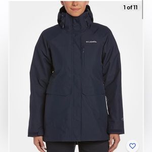 COLUMBIA PORTLAND EXPLORER LONG INTERCHANGE JACKET Charcoal 3in1 Excellent